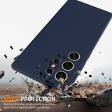 Samsung Galaxy S24 Ultra Liquid Silikone Cover - MagSafe Kompatibel - Mørkeblå