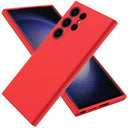Samsung Galaxy S24 Ultra Liquid Silikone Cover med Strop - Rød
