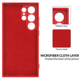Samsung Galaxy S24 Ultra Liquid Silikone Cover med Strop - Rød