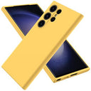 Samsung Galaxy S24 Ultra Liquid Silikone Cover med Strop - Gul