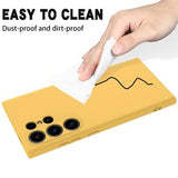 Samsung Galaxy S24 Ultra Liquid Silikone Cover med Strop - Gul