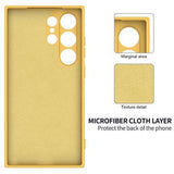 Samsung Galaxy S24 Ultra Liquid Silikone Cover med Strop - Gul