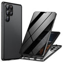 Samsung Galaxy S24 Ultra Magnetisk Cover med Hærdet Glas - Privatliv - Sort
