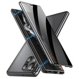 Samsung Galaxy S24 Ultra Magnetisk Cover med Hærdet Glas - Privatliv - Sort