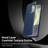 Samsung Galaxy S24 Ultra Smart Clear View Flip etui med kortplads - Safir