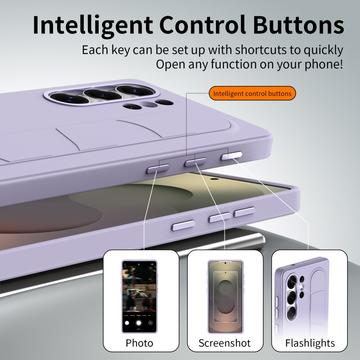 Samsung Galaxy S24 Ultra Smart hybrid cover med stående greb - Lilla