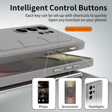 Samsung Galaxy S24 Ultra Smart hybrid cover med stående greb - Titaniumgrå
