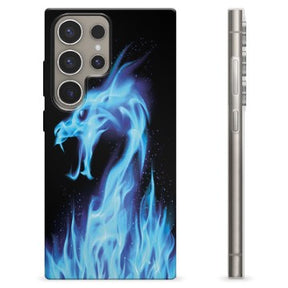 Samsung Galaxy S24 Ultra TPU Cover - Blå Ild Drage