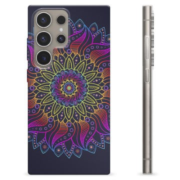 Samsung Galaxy S24 Ultra TPU Cover - Farverig Mandala
