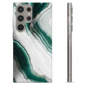Samsung Galaxy S24 Ultra TPU Cover - Smaragd Marmor