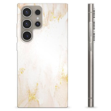 Samsung Galaxy S24 Ultra TPU Cover - Gylden Perle Marmor