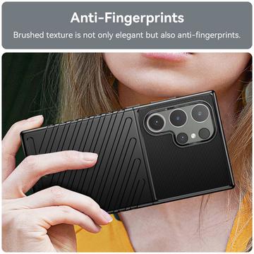 Samsung Galaxy S24 Ultra Thunder Series TPU Cover - Sort