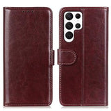 Samsung Galaxy S24 Ultra Pung Taske med Magnetisk Lukning - Brun