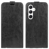 Samsung Galaxy S24 Vertikal Flip Taske med Kortholder - Sort