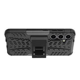 Samsung Galaxy S24+ Anti-Slip Hybrid Cover med Stativ - Sort