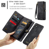 Samsung Galaxy S24+ Caseme 008 2-i-1 Multifunktionel Pung - Sort