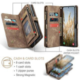 Samsung Galaxy S24+ Caseme 008 2-i-1 Multifunktionel Pung - Brun