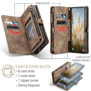 Samsung Galaxy S24+ Caseme 008 2-i-1 Multifunktionel Pung - Brun