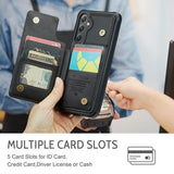 Samsung Galaxy S24+ Caseme C22 Cover med RFID-kortpung - Sort