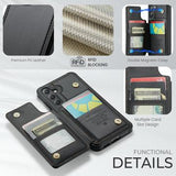Samsung Galaxy S24+ Caseme C22 Cover med RFID-kortpung - Sort
