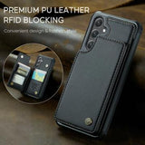 Samsung Galaxy S24+ Caseme C22 Cover med RFID-kortpung - Sort