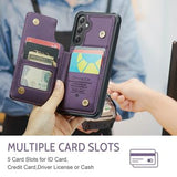 Samsung Galaxy S24+ Caseme C22 Cover med RFID-kortpung - Lilla