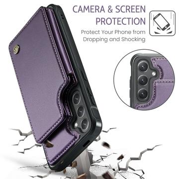 Samsung Galaxy S24+ Caseme C22 Cover med RFID-kortpung - Lilla
