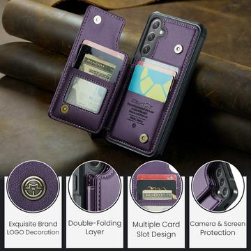 Samsung Galaxy S24+ Caseme C22 Cover med RFID-kortpung - Lilla
