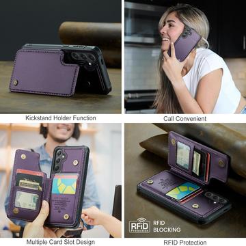 Samsung Galaxy S24+ Caseme C22 Cover med RFID-kortpung - Lilla