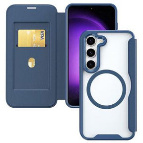 Samsung Galaxy S24+ Flip Cover med Kortholder - MagSafe-kompatibel - Blå