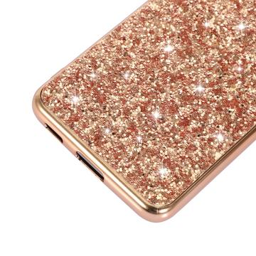 Samsung Galaxy S24+ Glitter Series Hybrid Cover - Guld
