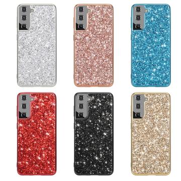 Samsung Galaxy S24+ Glitter Series Hybrid Cover - Guld