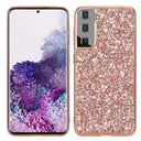Samsung Galaxy S24+ Glitter Series Hybrid Cover - Rødguld