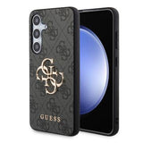 Samsung Galaxy S24+ Guess 4G Big Metal Logo Hybrid Cover - Grå