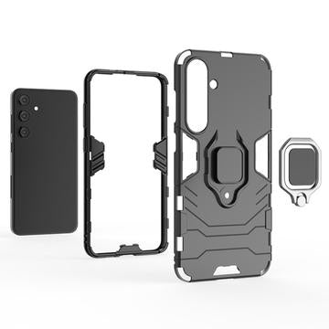 Samsung Galaxy S24+ Hybrid Cover med Ring Holder - Blå