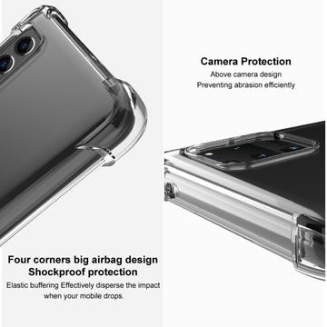 Samsung Galaxy S24+ Imak Faldsikkert TPU Cover - Gennemsigtig Sort