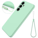 Samsung Galaxy S24+ Liquid Silikone Cover med Strop - Grøn