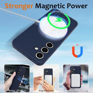 Samsung Galaxy S24+ Liquid Silikone Cover - MagSafe Kompatibel - Mørkeblå