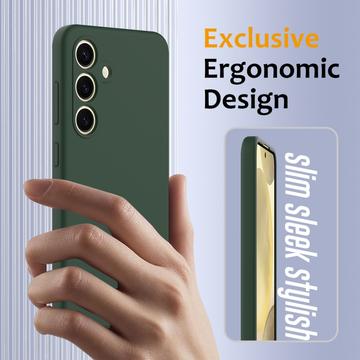 Samsung Galaxy S24+ Liquid Silikone Cover - MagSafe Kompatibel - Mørkegrøn