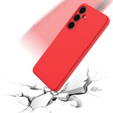 Samsung Galaxy S24+ Liquid Silikone Cover med Strop - Rød