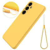 Samsung Galaxy S24+ Liquid Silikone Cover med Strop - Gul