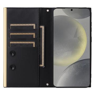 Samsung Galaxy S24+ Luksus Vatteret Pung - Sort