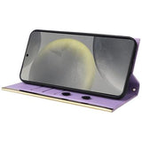 Samsung Galaxy S24+ Luksus Vatteret Pung - Lilla