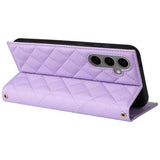 Samsung Galaxy S24+ Luksus Vatteret Pung - Lilla