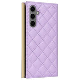 Samsung Galaxy S24+ Luksus Vatteret Pung - Lilla