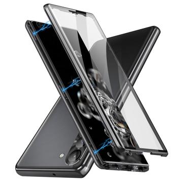 Samsung Galaxy S24+ Magnetisk Cover med Hærdet Glas - Sort