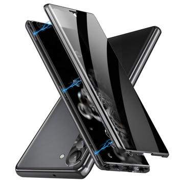 Samsung Galaxy S24+ Magnetisk Cover med Hærdet Glas - Privatliv - Sort