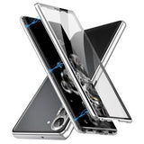 Samsung Galaxy S24+ Magnetisk Cover med Hærdet Glas - Sølv