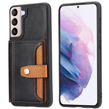 Samsung Galaxy S24+ Retro Style Cover med Pung - Sort