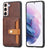 Samsung Galaxy S24+ Retro Style Cover med Pung - Brun